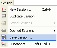 Saving the session