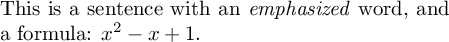 Resulting document after LaTeX processing