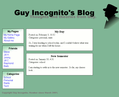 sample blog screenshot
