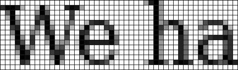 Detail with a pixel grid
