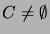 $ C \not= \emptyset$