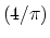 $(4/\pi)$