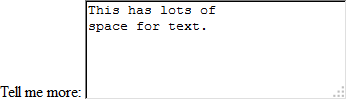 A text area control